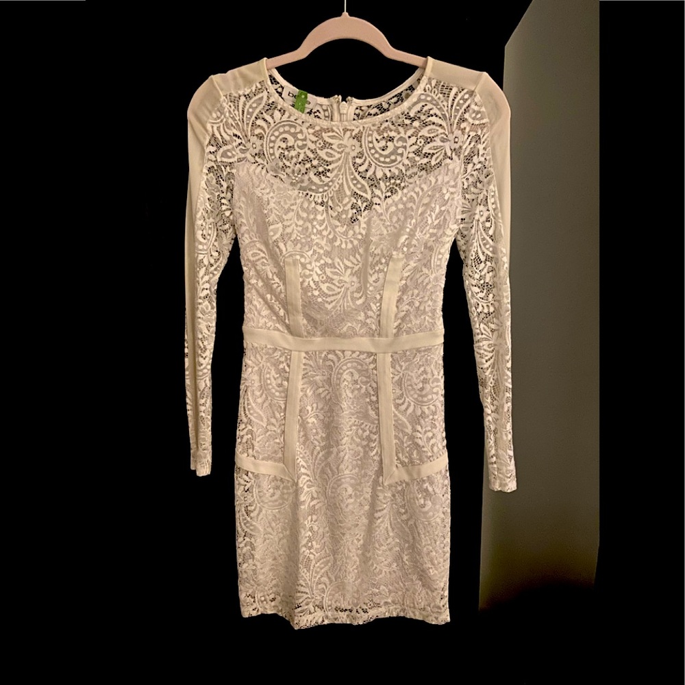 Bebe White Lace Cocktail Dress
